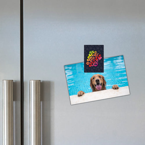 Rectangle Magnet - Peace Love Dogs