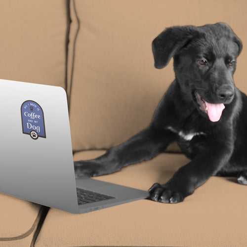 All I Need Is Coffee And My Dog 3" Sticker (Decal)