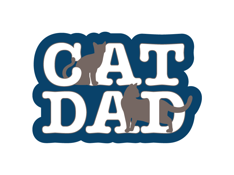 Cat Dad 3" Sticker (Decal)