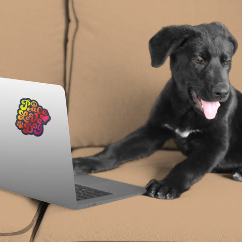 Peace Love Dog 3" Sticker (Decal)
