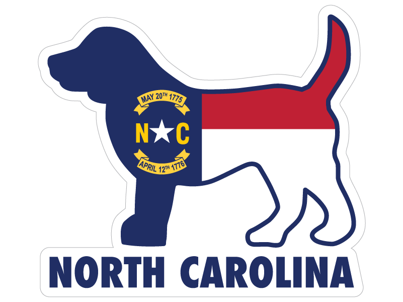 North Carolina Dog 3" Sticker (Decal)