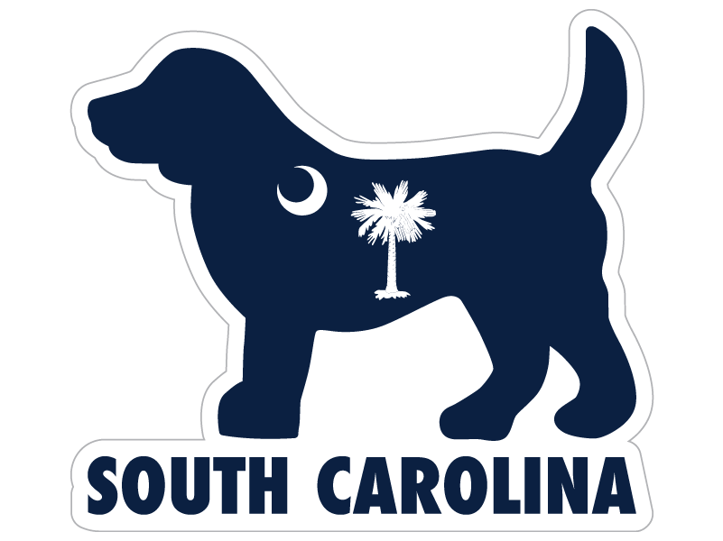 South Carolina Dog 3" Sticker (Decal)