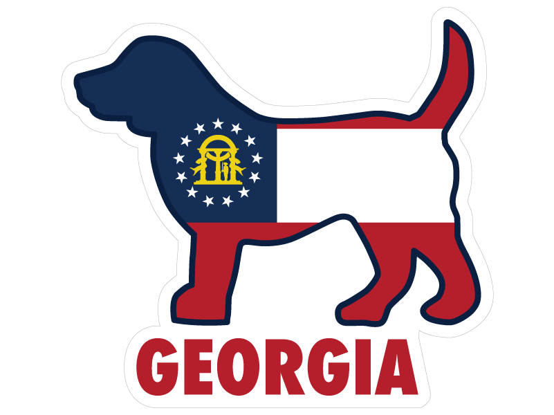 Georgia Dog 3" Sticker (Decal)-BOGO!