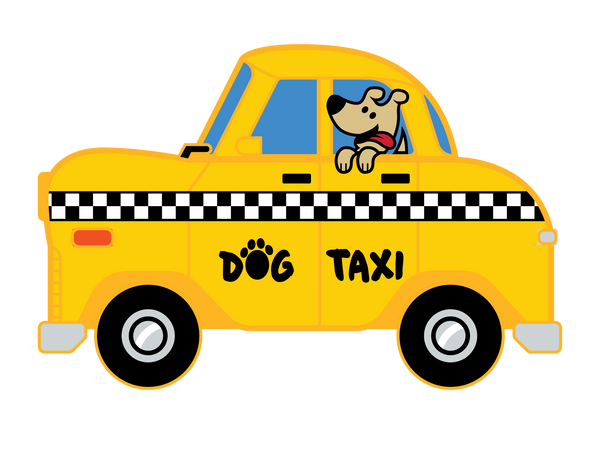 Wholesale Dog Taxi 3-inch Sticker | Dog Speak Cards