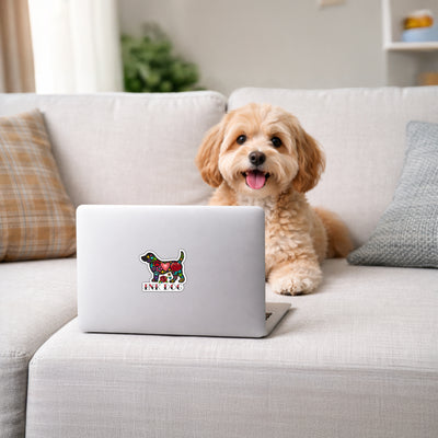 Ink / Tattoo Dog 3" Sticker (Decal)