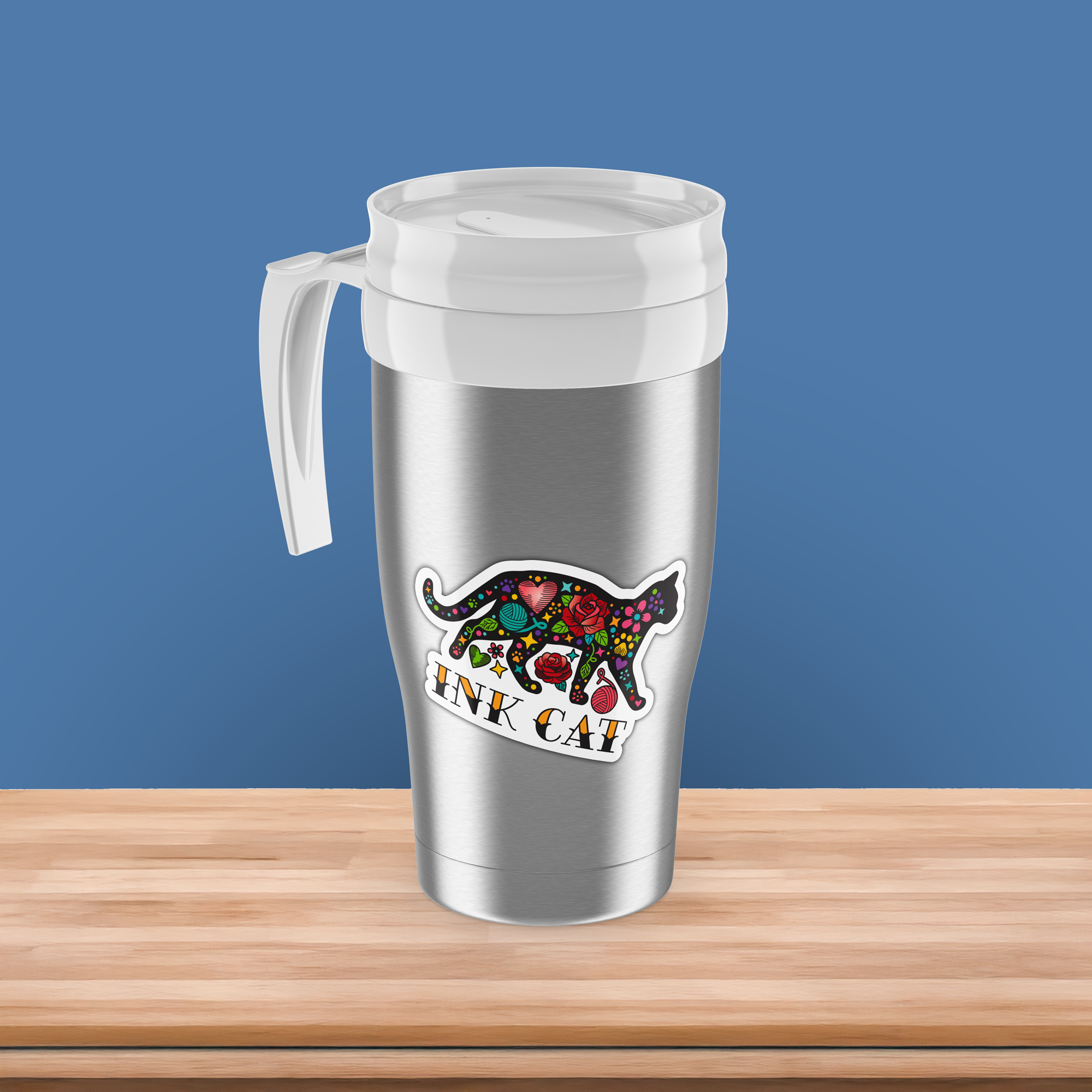 Ink / Tattoo Cat 3" Sticker (Decal)