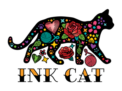 Ink / Tattoo Cat 3" Sticker (Decal)