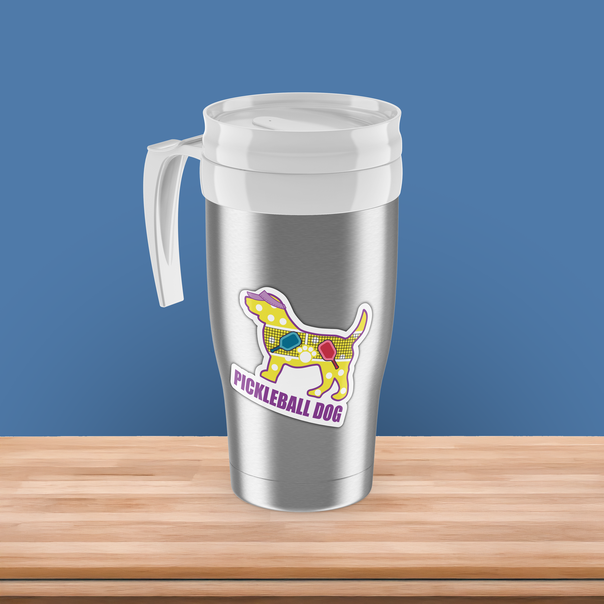 Pickleball Dog 3" Sticker (Decal)