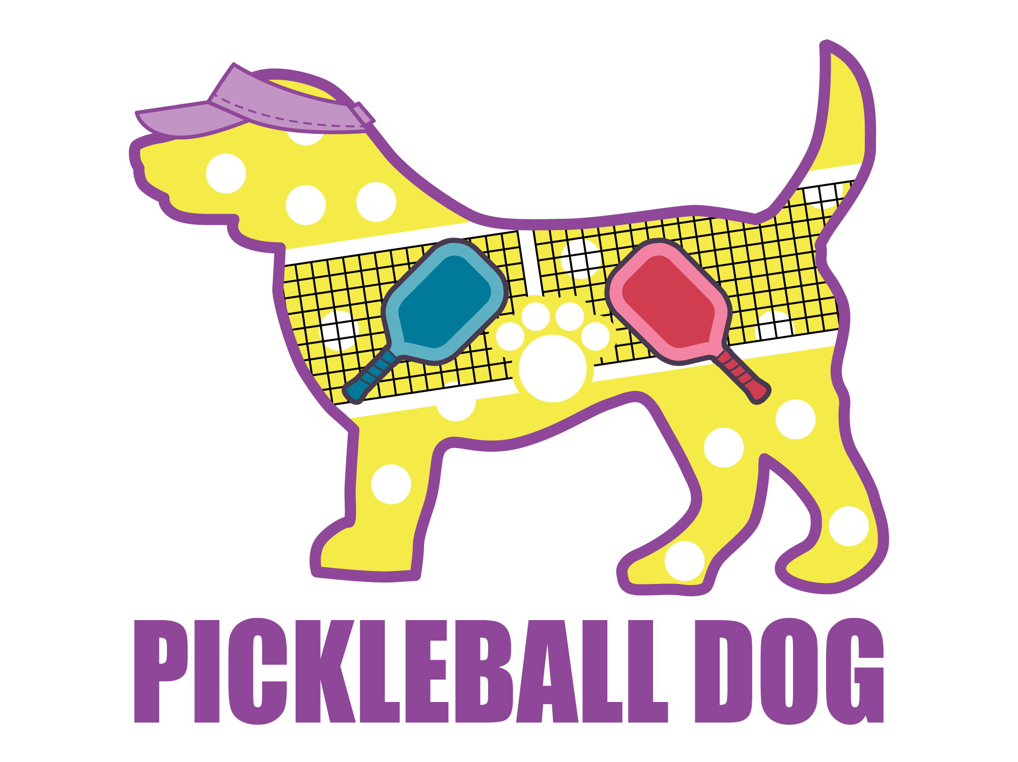Pickleball Dog 3" Sticker (Decal)