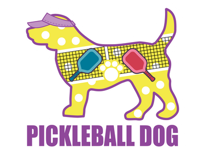 Pickleball Dog 3" Sticker (Decal)