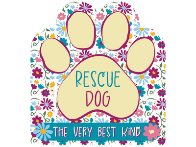 Rescue Dog (the very best kind) 3" Sticker (Decal)