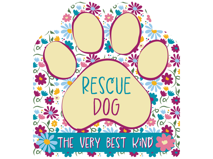 Rescue Dog (the very best kind) 3" Sticker (Decal)