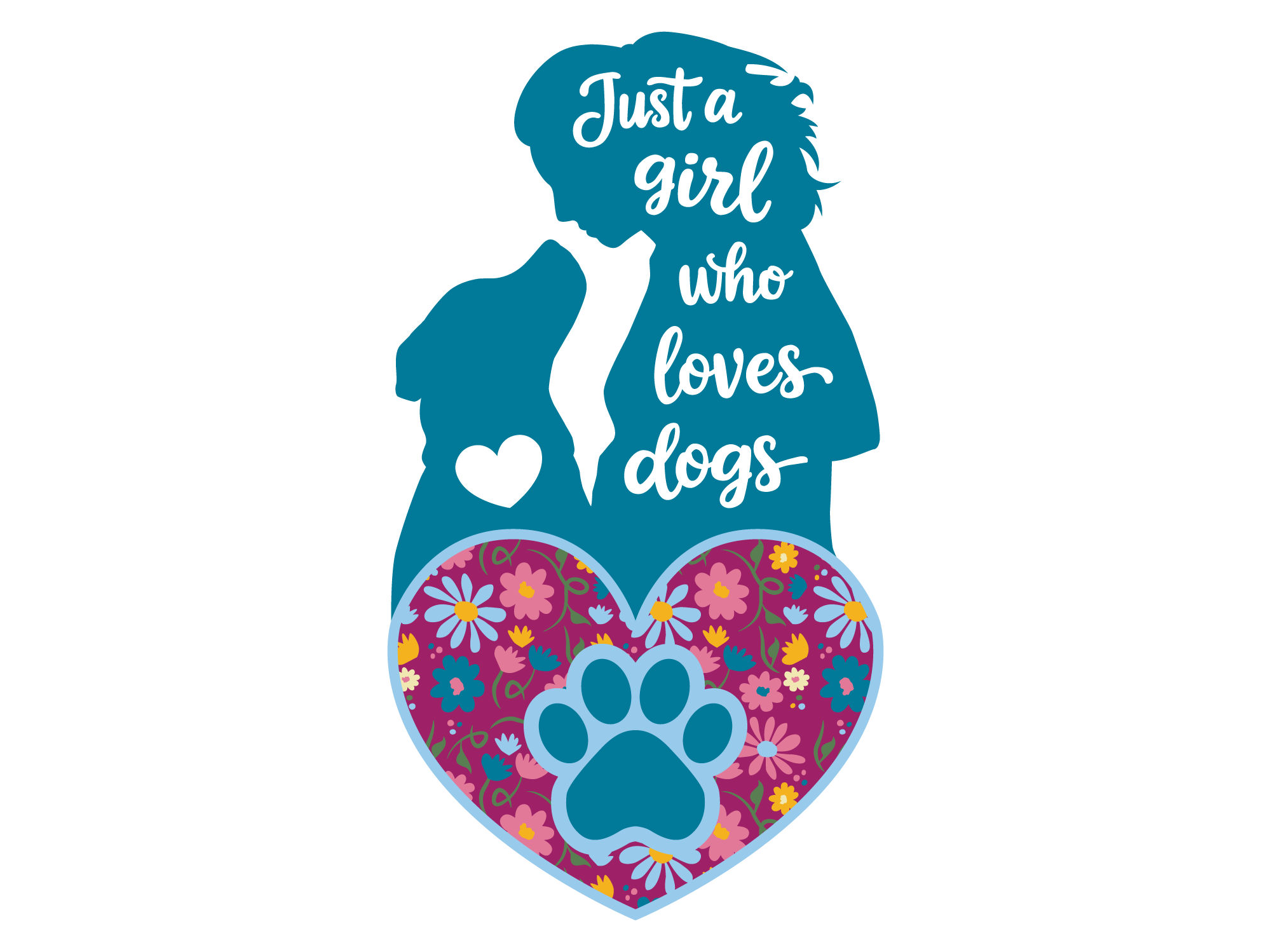 Just a girl who loves dogs 3" Sticker (Decal)