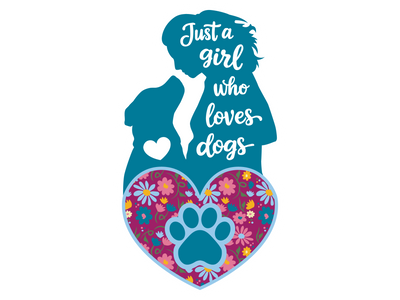 Just a girl who loves dogs 3" Sticker (Decal)