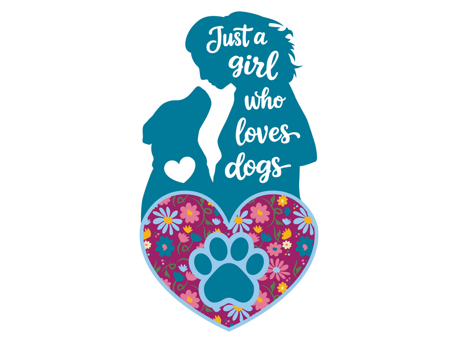 Just a girl who loves dogs 3" Sticker (Decal)