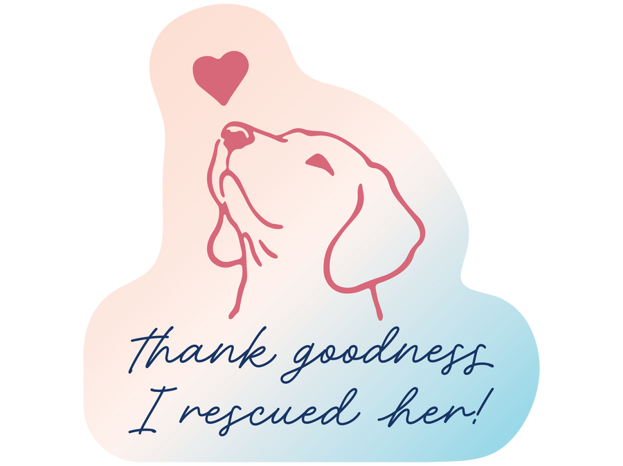 Thank goodness I rescued her! 3" Sticker (Decal)