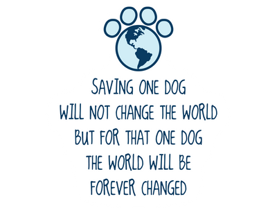 Saving One Dog... 3" Sticker (Decal)