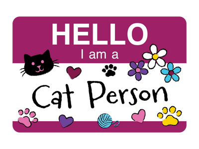 Hello…I am a Cat Person 3" Sticker (Decal)