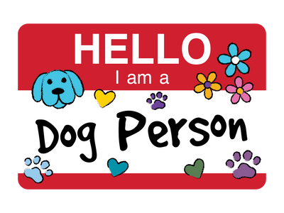 Hello…I am a Dog Person 3" Sticker (Decal)