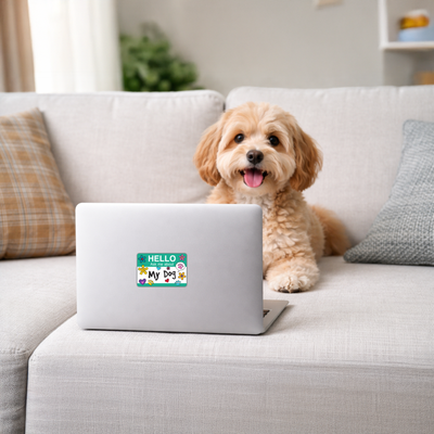 Hello…Ask Me About My Dog 3" Sticker (Decal)