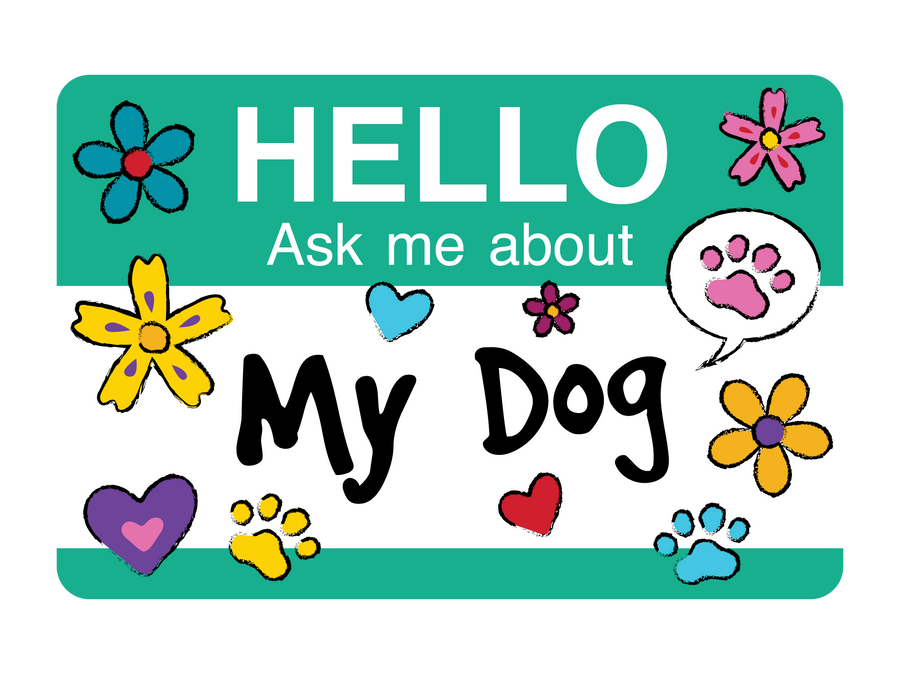 Hello…Ask Me About My Dog 3" Sticker (Decal)