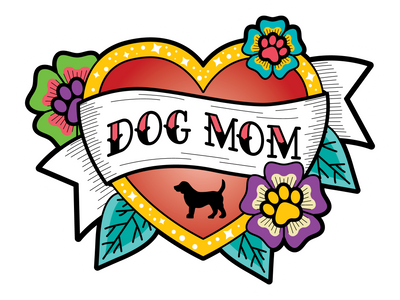 Dog Mom II 3" Sticker (Decal)