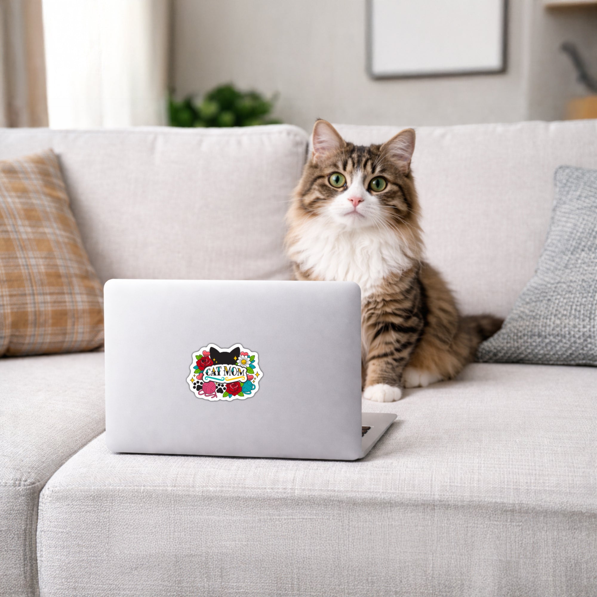 Cat Mom II 3" Sticker (Decal)