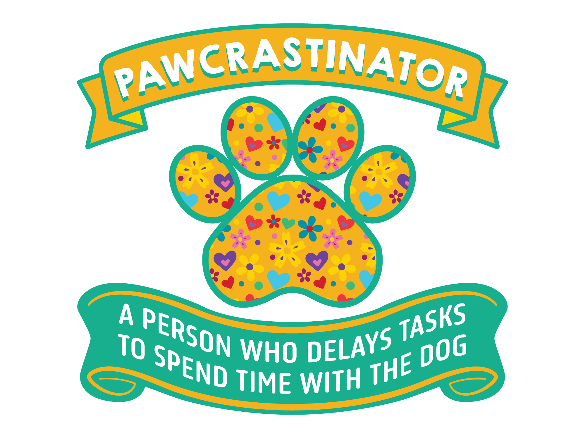 Pawcrastinator 3" Sticker (Decal)