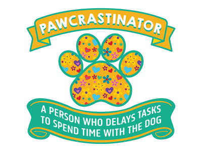 Pawcrastinator 3" Sticker (Decal)