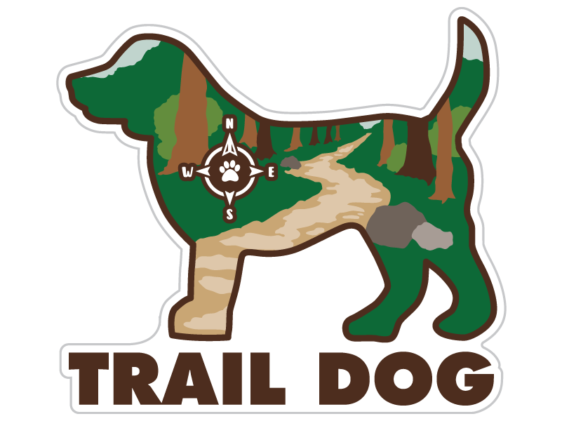 Trail Dog 3" Decal