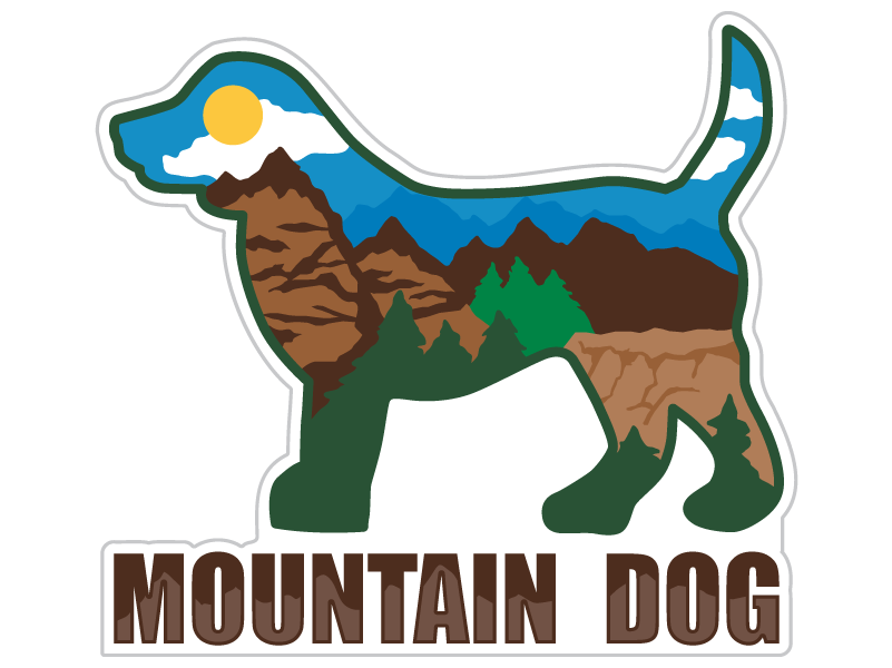 Mountain Dog 3" Decal