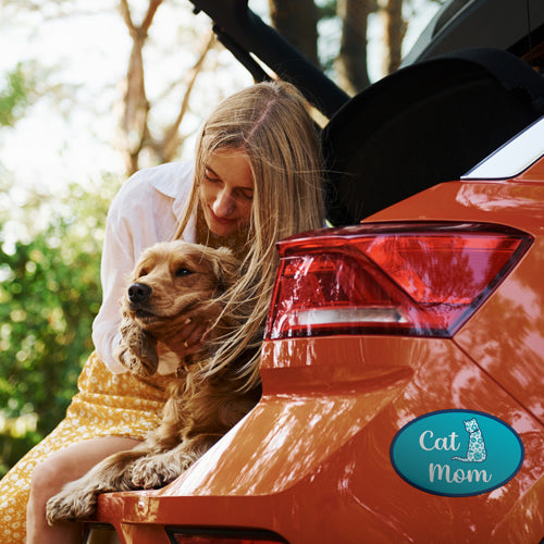 Oval Shaped Magnet - Cat Mom