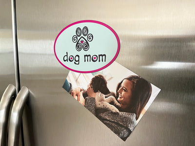 Oval Shaped Magnet - Dog Mom