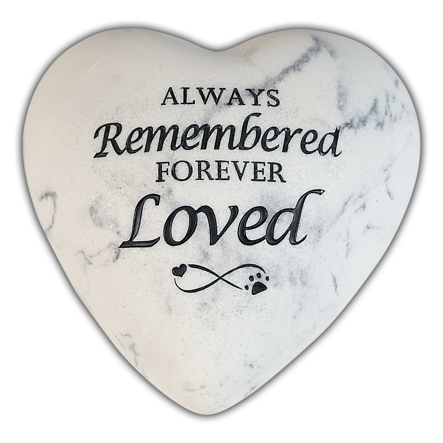 Memorial Heart Stone - Always Remembered Forever Loved