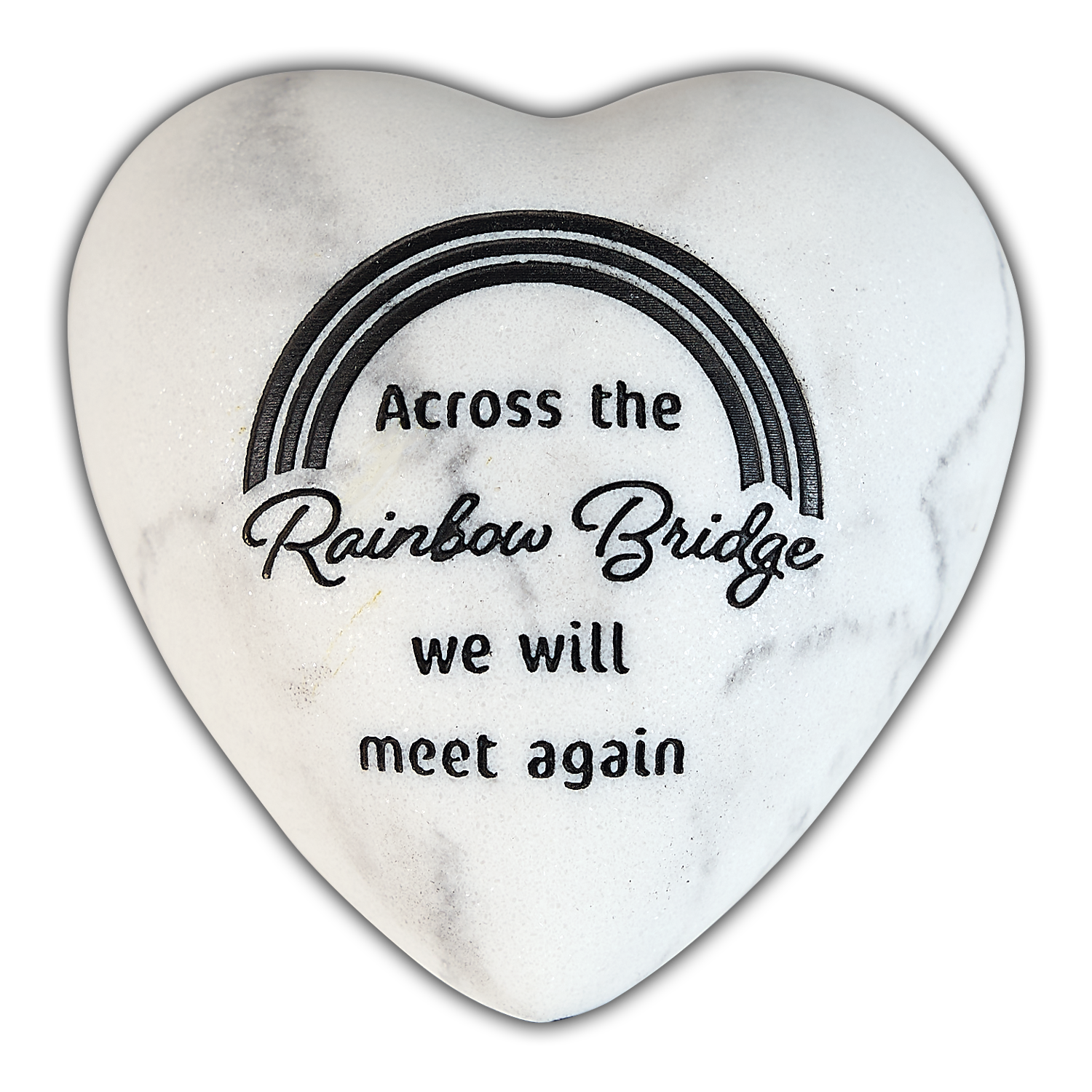 Memorial Heart Stone - Across the Rainbow Bridge…