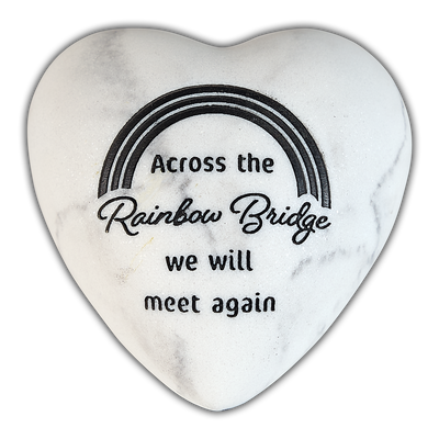 Memorial Heart Stone - Across the Rainbow Bridge…