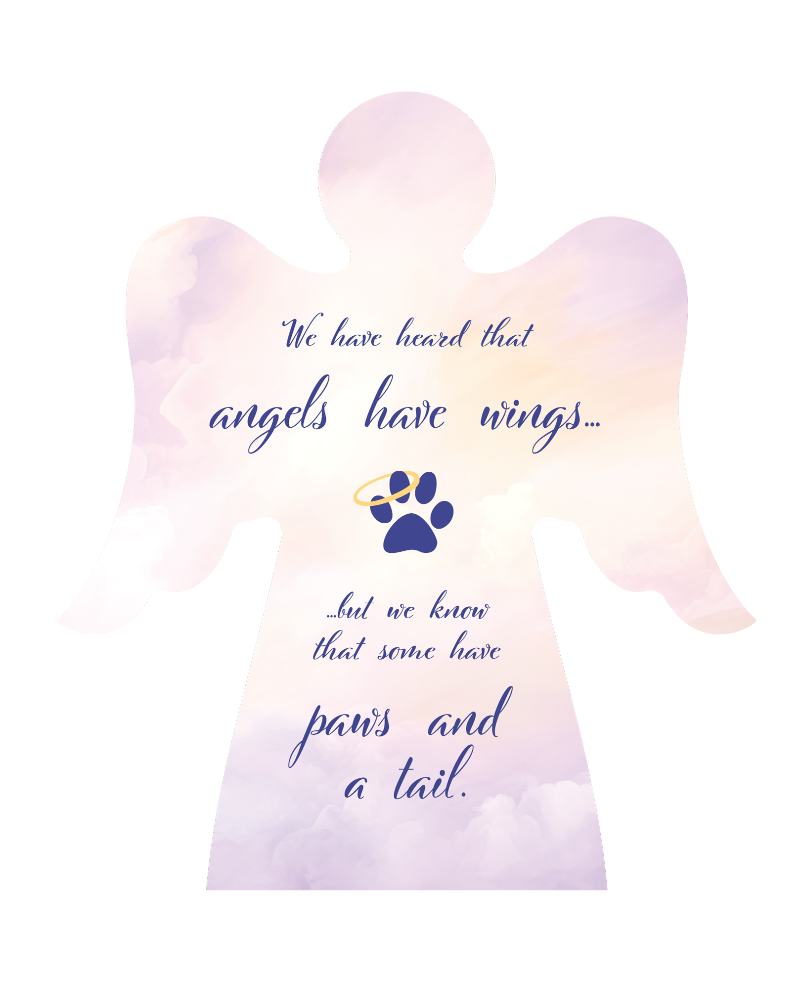 Memorial Keepsake - Small Angel - We have heard that angels...