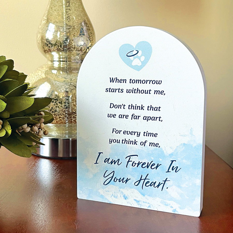 Memorial Keepsake - Dome Shape - When tomorrow starts without me...