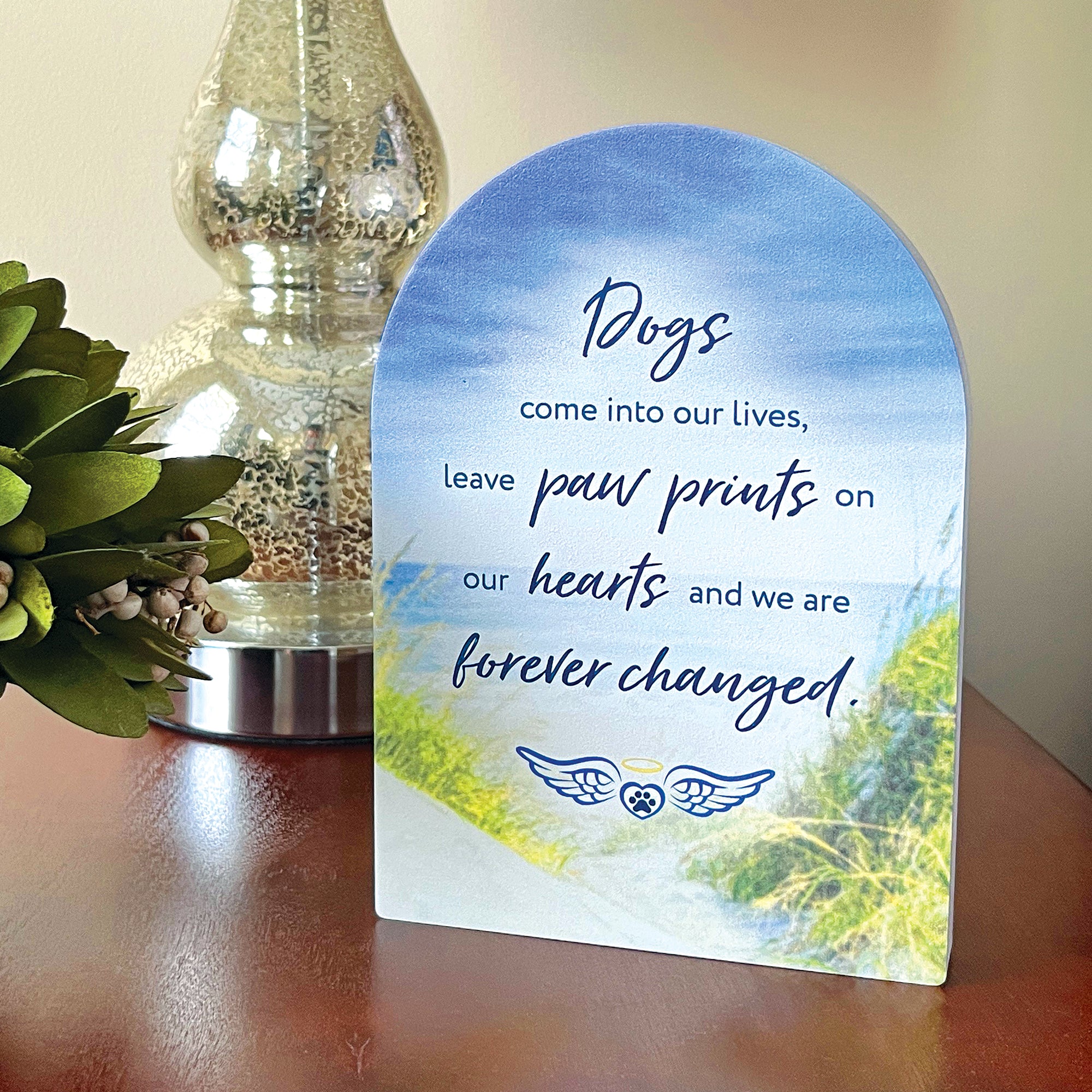 Memorial Keepsake - Dome Shape - Dogs come into our lives...