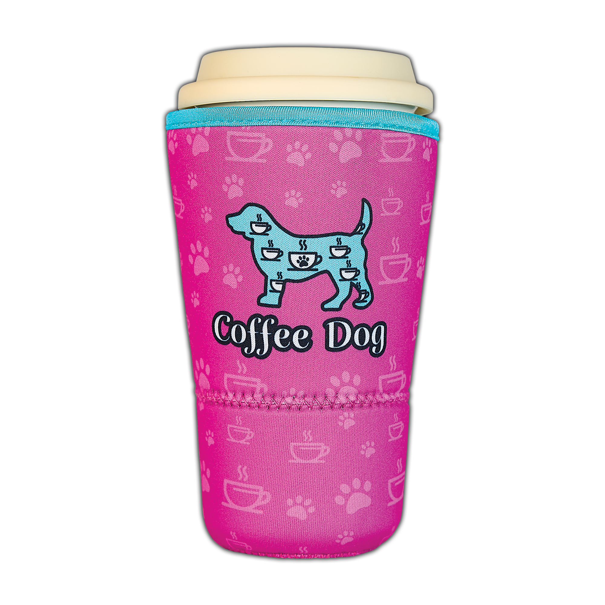 Large Drinkware Holder - Coffee Dog