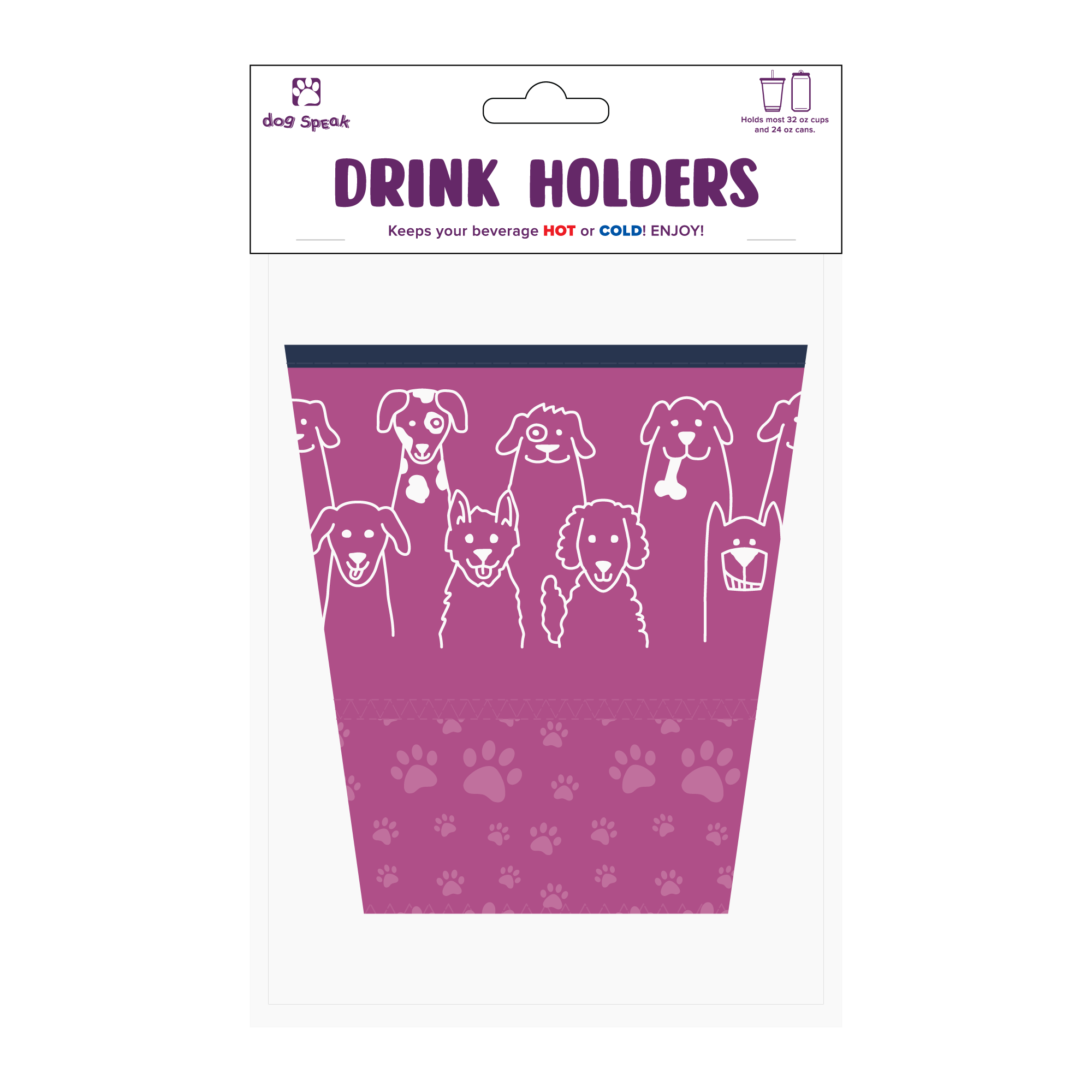 Large Drinkware Holder - Dog Group