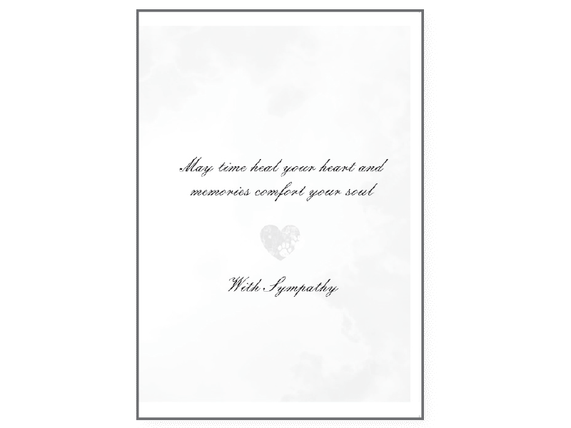 Sympathy Dog Card - Paw Prints In Heaven