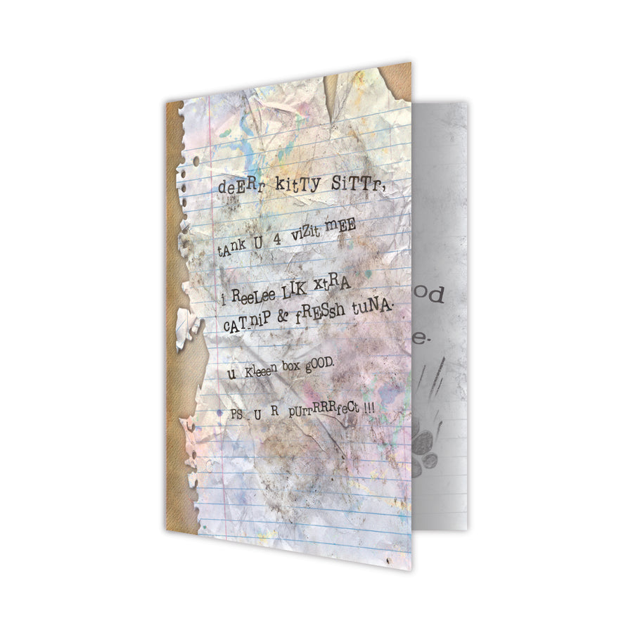 Pet Sitter - Cat Sitter Letter