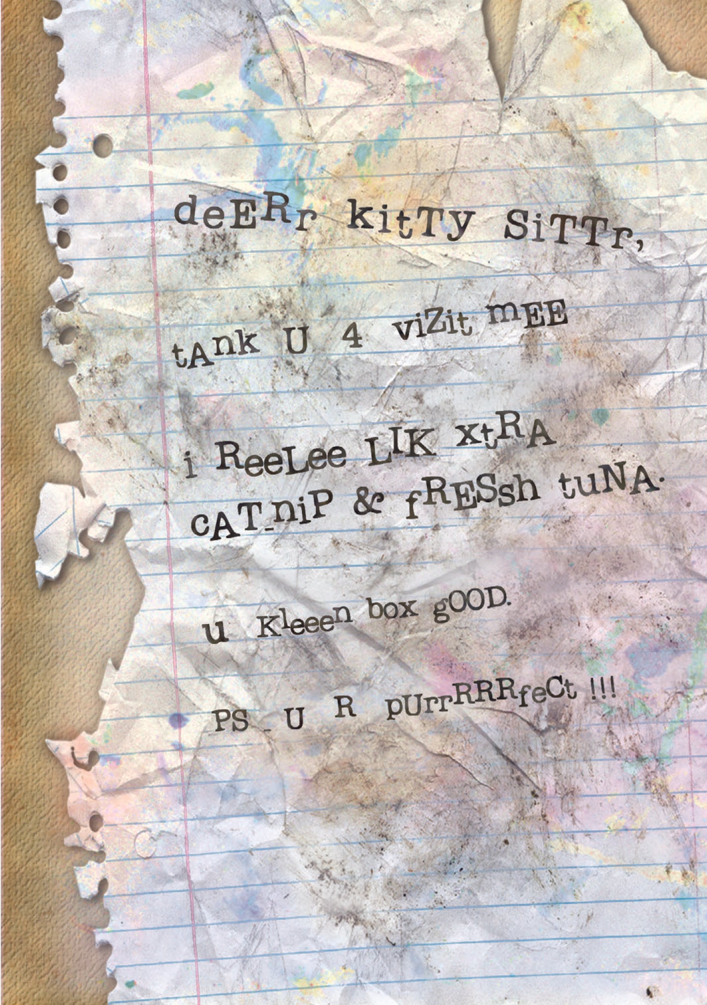 Pet Sitter - Cat Sitter Letter