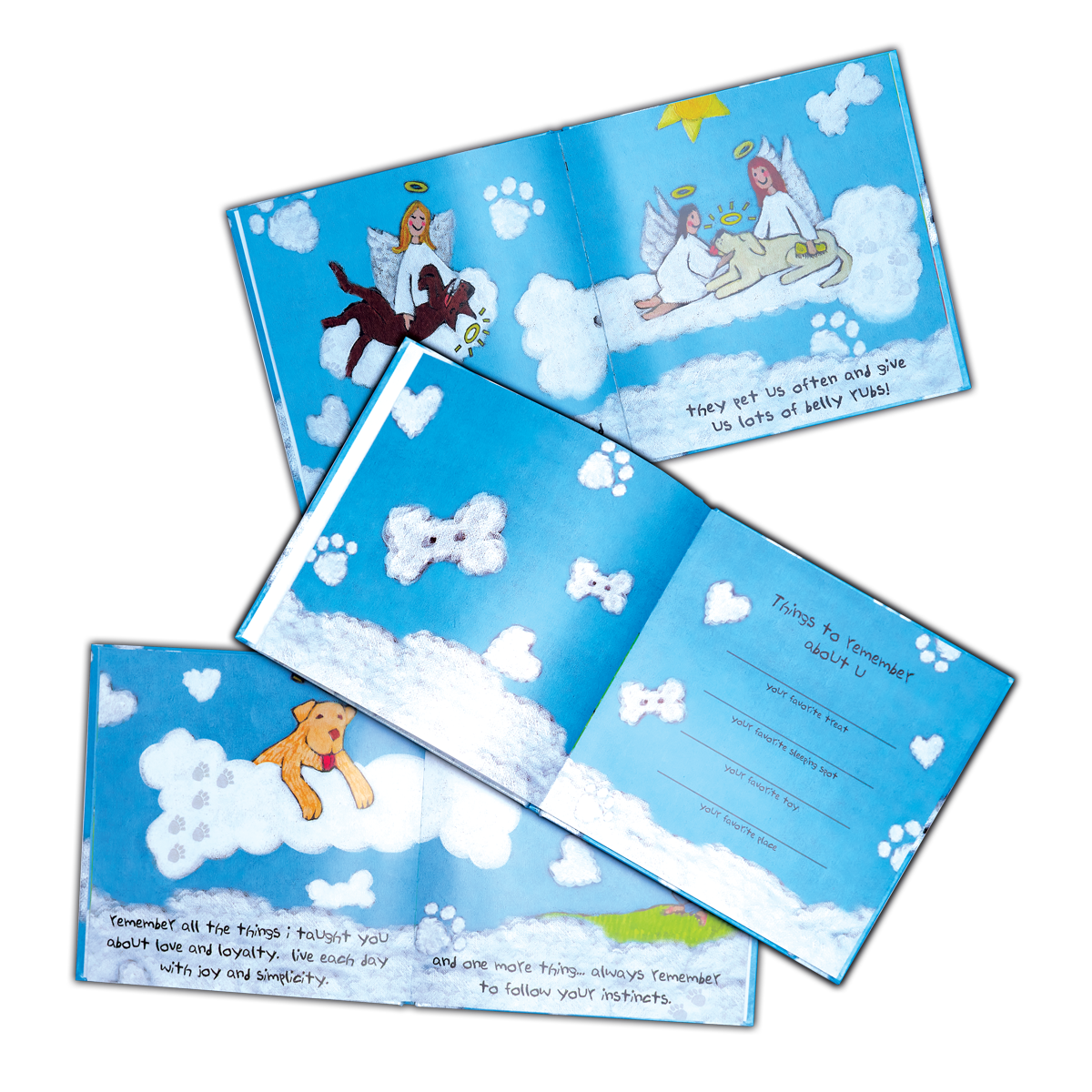 Sympathy Book - Paw Prints in Heaven