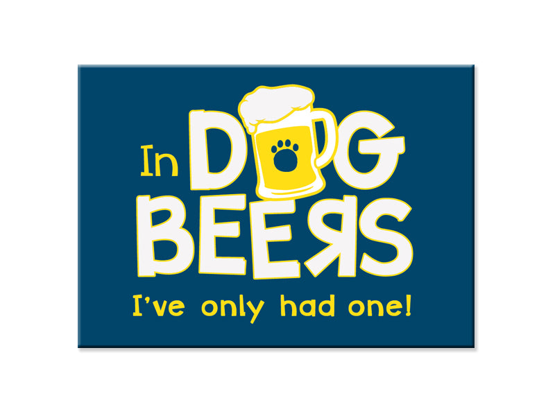 Rectangle Magnet - In Dog Beers