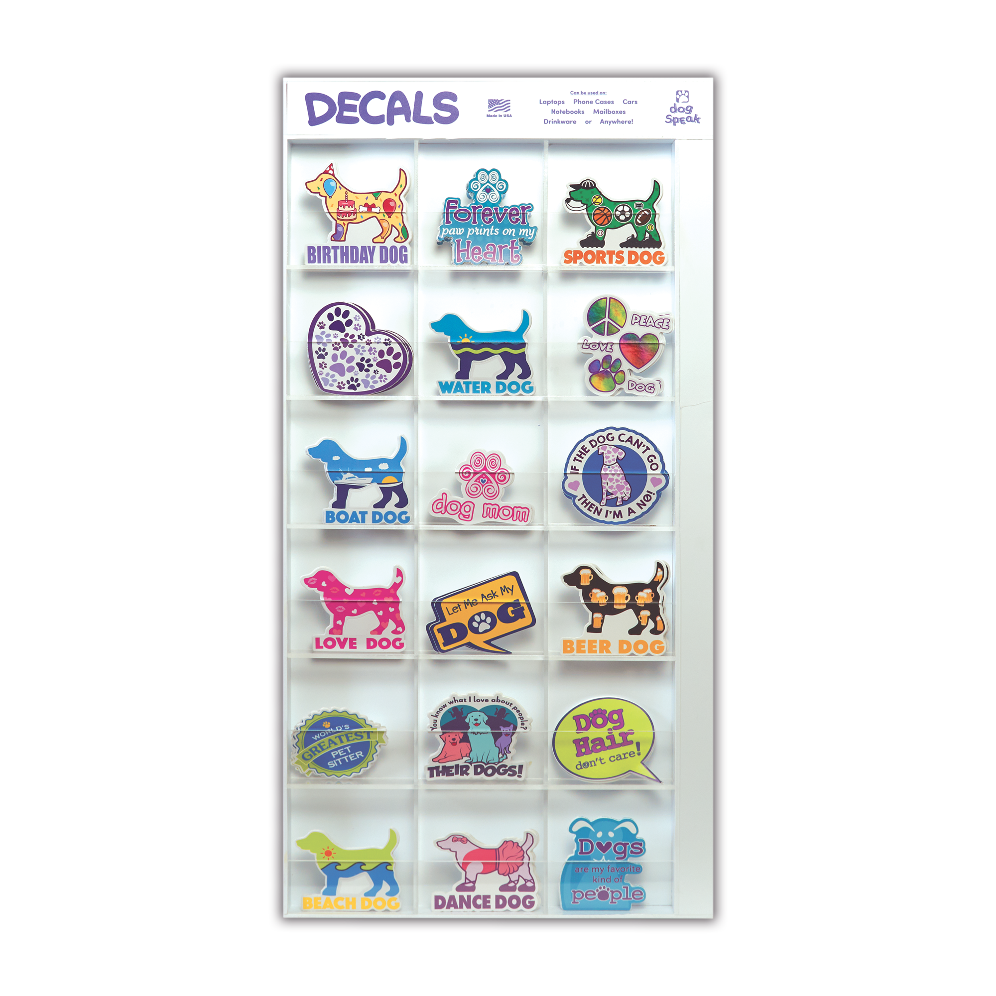 Decal Assortment and Counter Display (Holds 72 Designs)