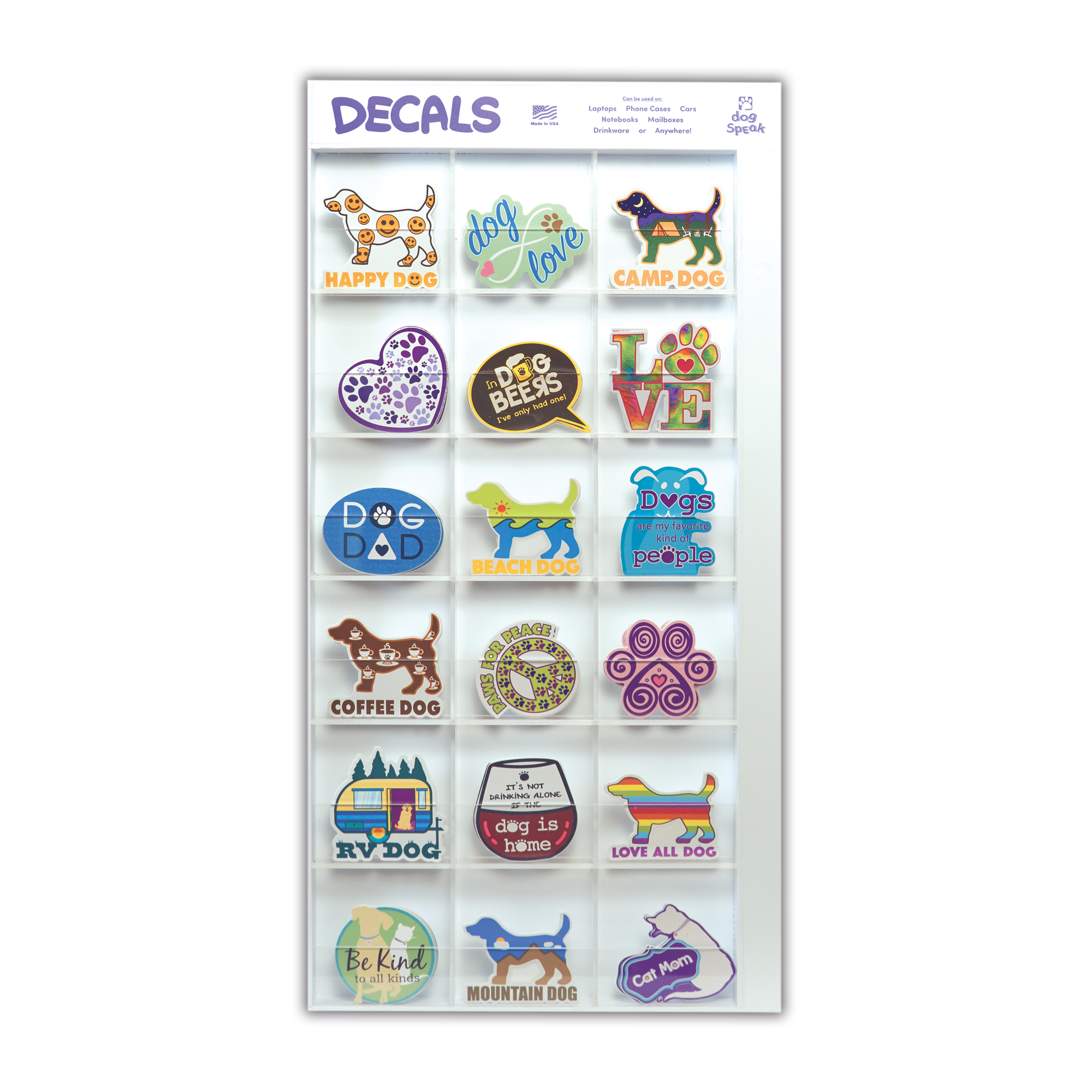 Decal Assortment and Counter Display (Holds 72 Designs)