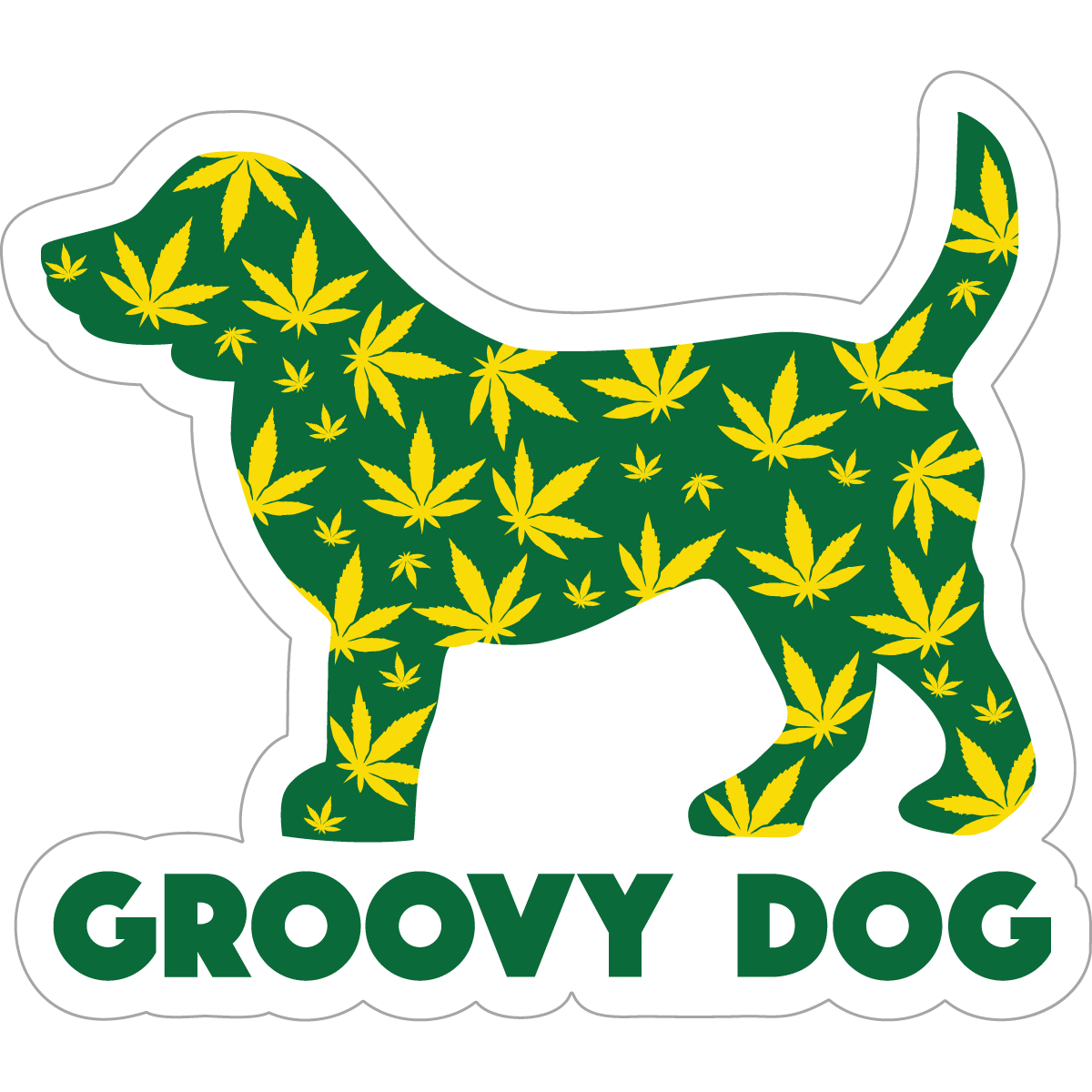 Groovy Dog 3" Decal