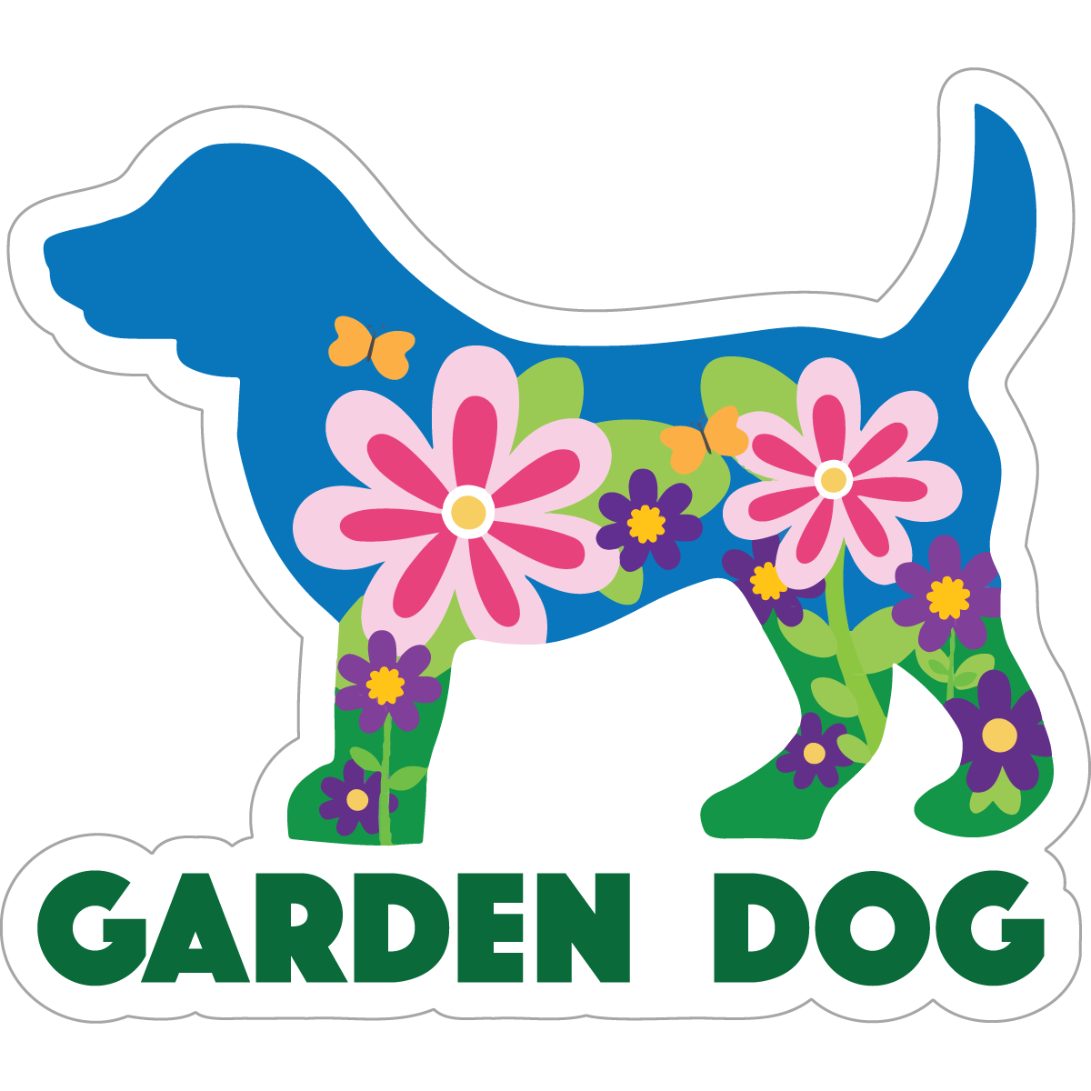 Garden Dog 3" Decal